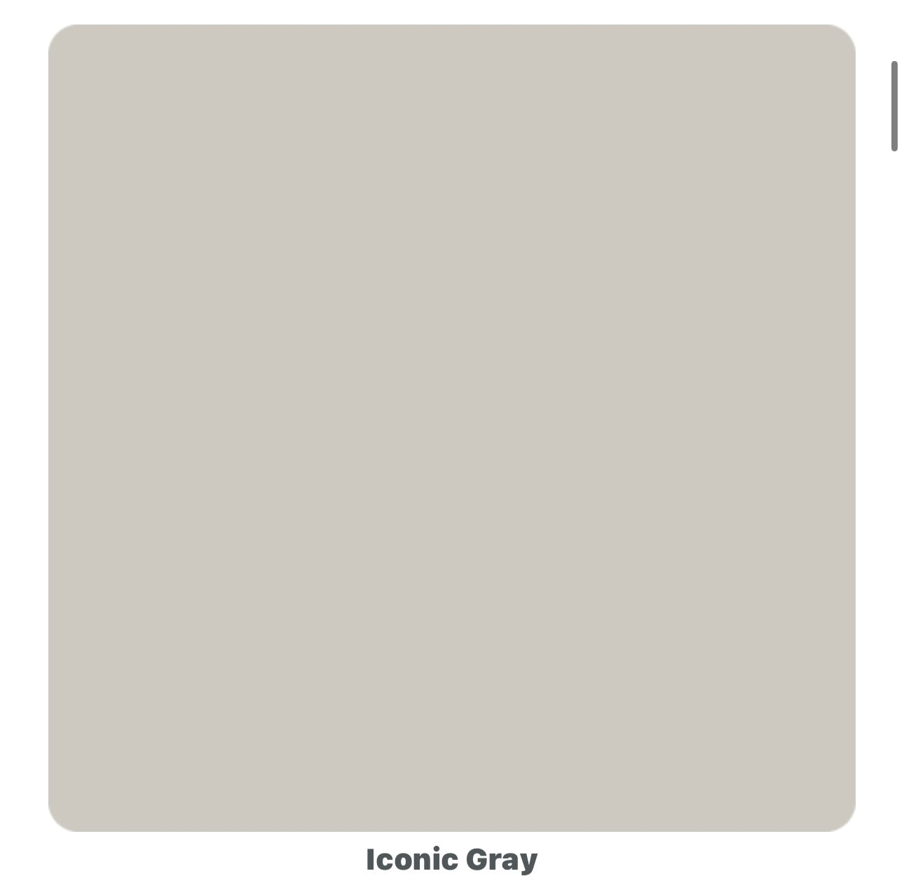 Colour - Iconic Gray (OHE)