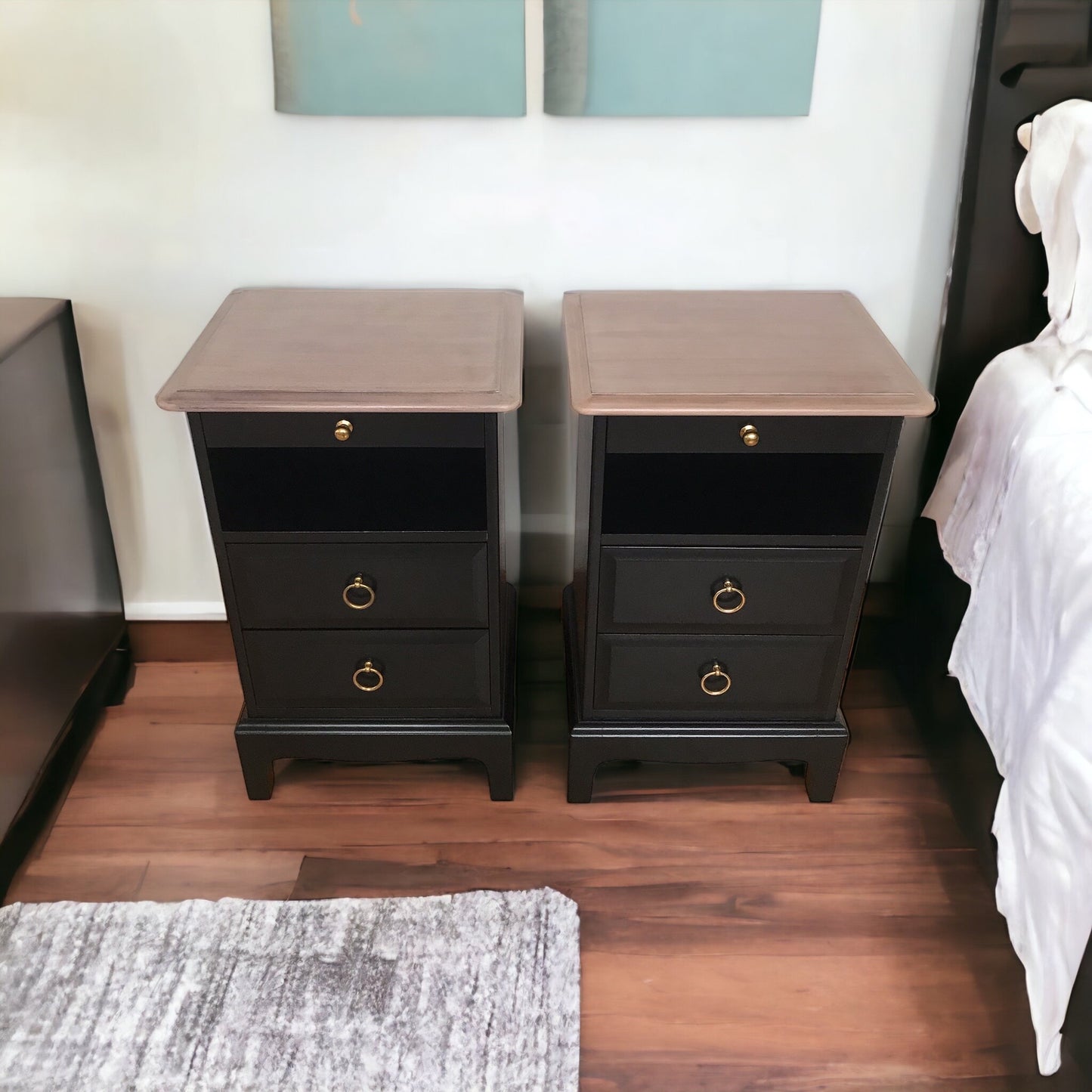 Stag Minstrel Rare Narrow Bedside Tables