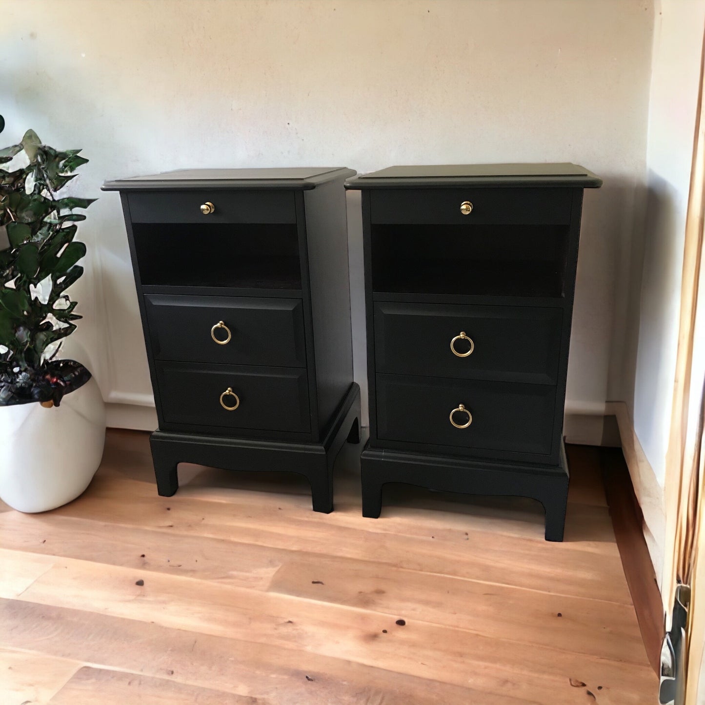 Stag Minstrel Rare Narrow Bedside Tables