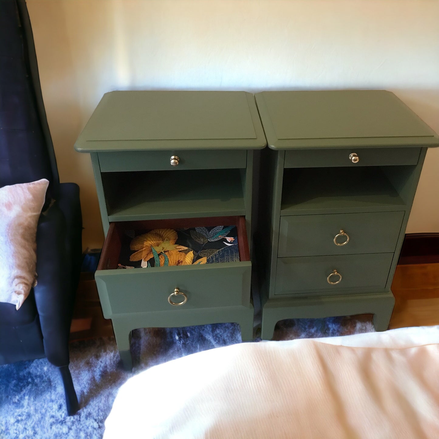 Stag Minstrel Rare Narrow Bedside Tables