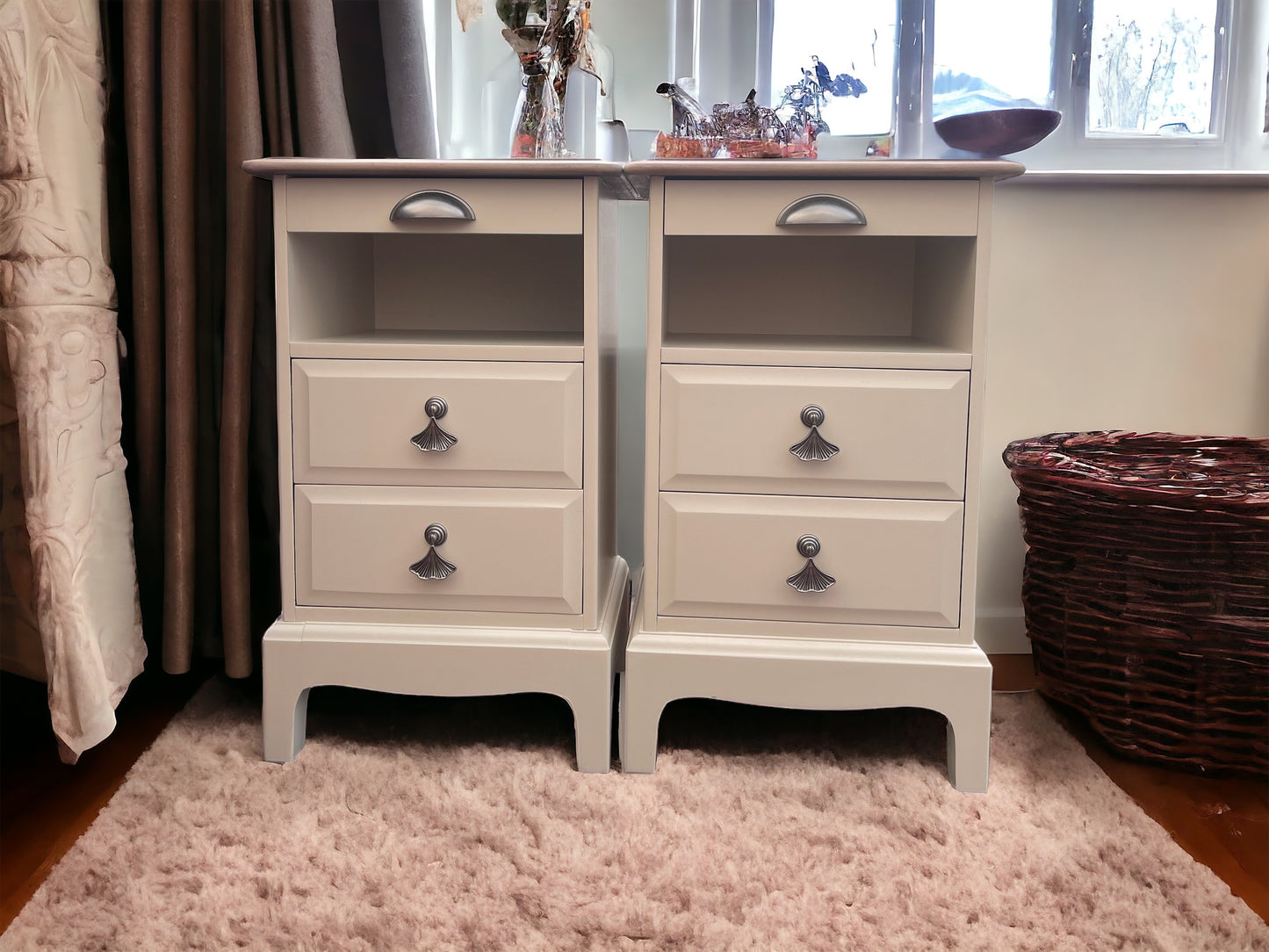 Stag Minstrel Rare Narrow Bedside Tables