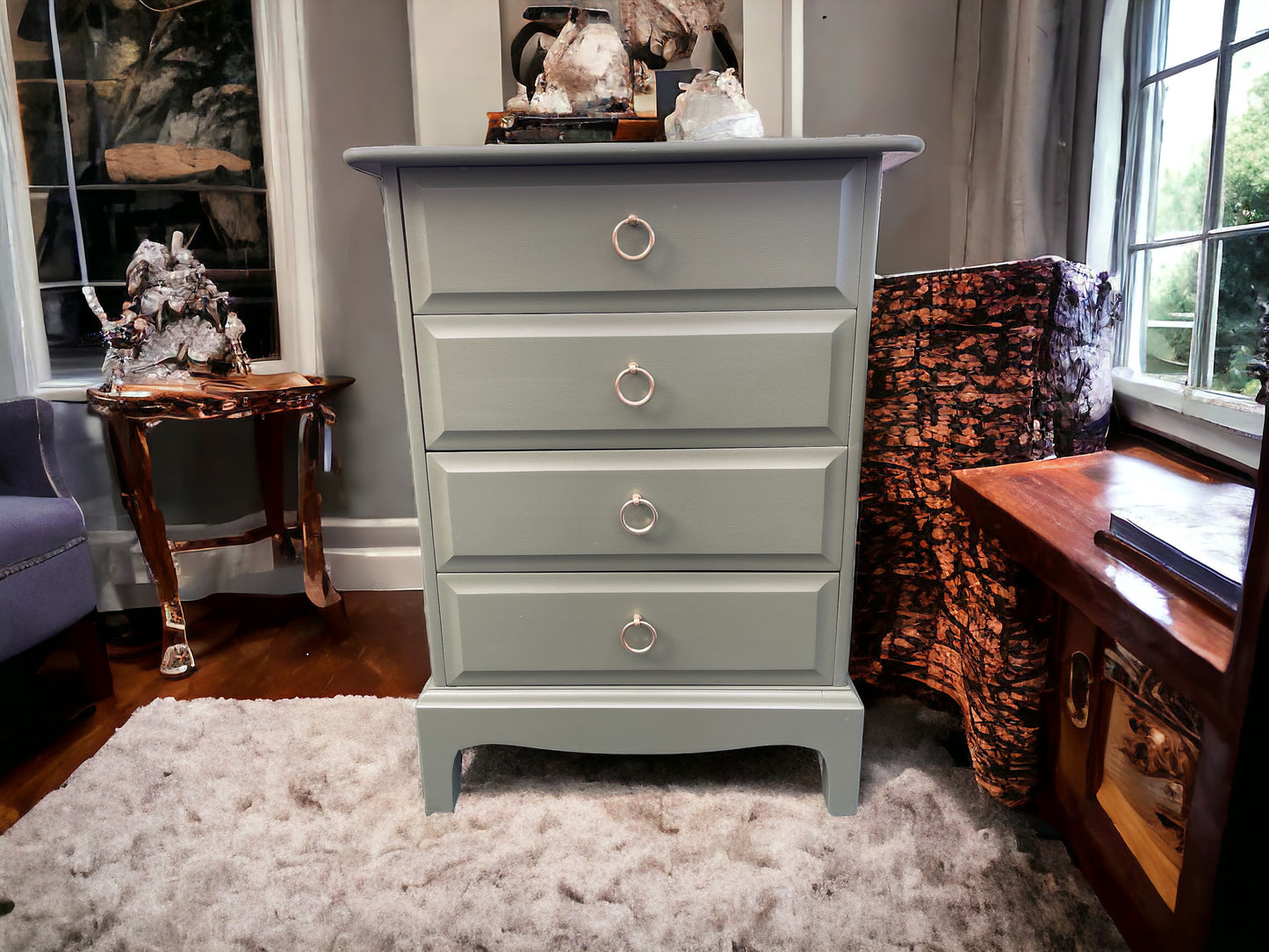 Stag Minstrel Single 4 drawer bedside