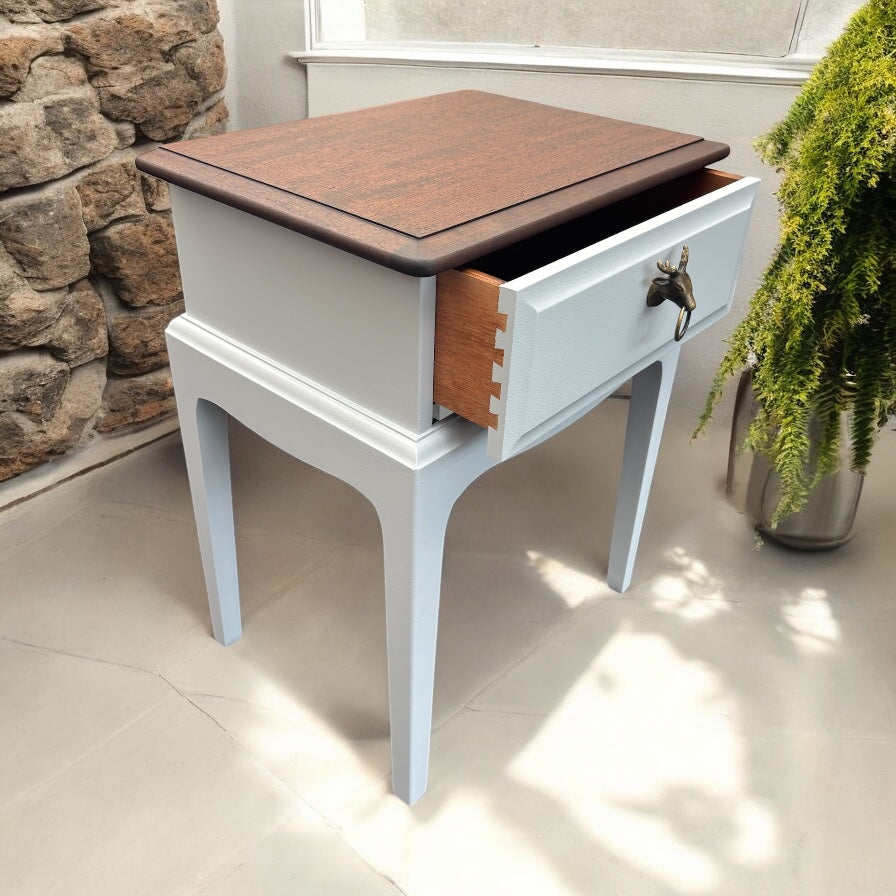Stag Minstrel single leggy bedside or lamp Table