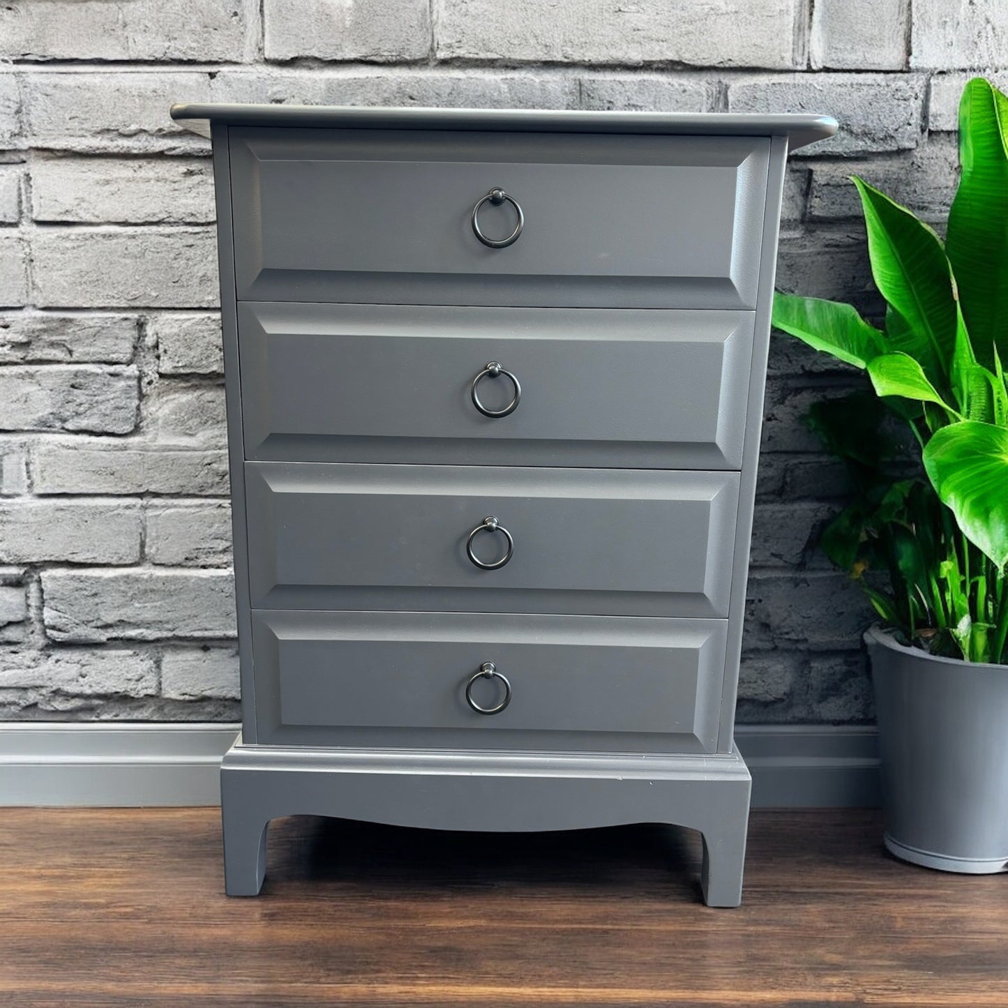 Stag Minstrel Pair of 4 Drawer Bedsides - colour Carbon